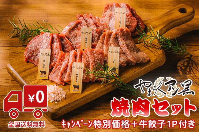 【月イチ限定商品】やまちく焼肉セット＋牛餃子付き(送料無料)